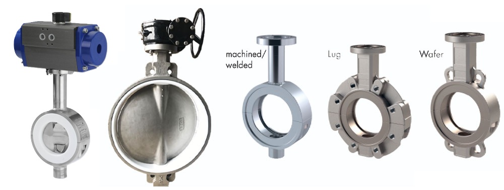 Swissfluid PFA Lined Stainless Steel Butterfly Valve