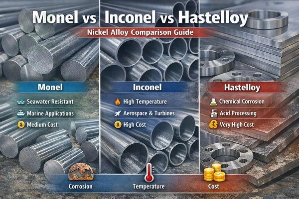 Monel vs Inconel vs Hastelloy