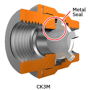 CK3M has a metal seal.