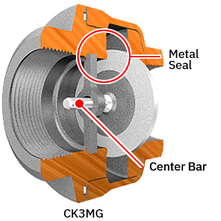 CK3MG has a centre bar with a metal seal.