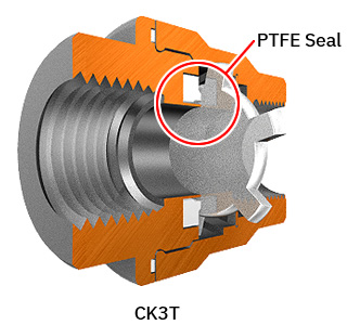 CK3T has a PTFE seal.