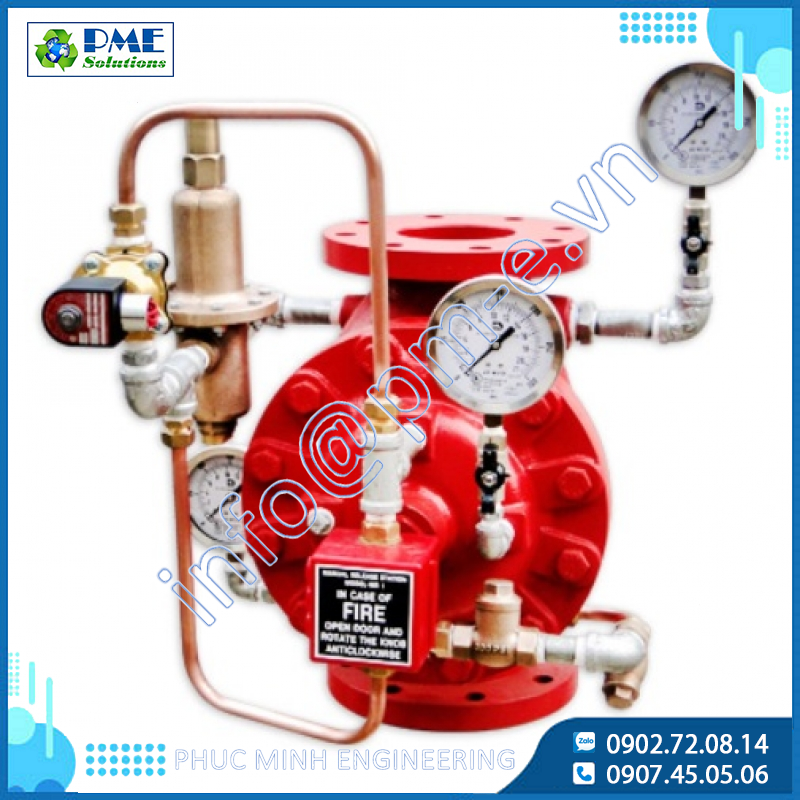 Deluge Valve with Pressure Reducing Pilot Trim