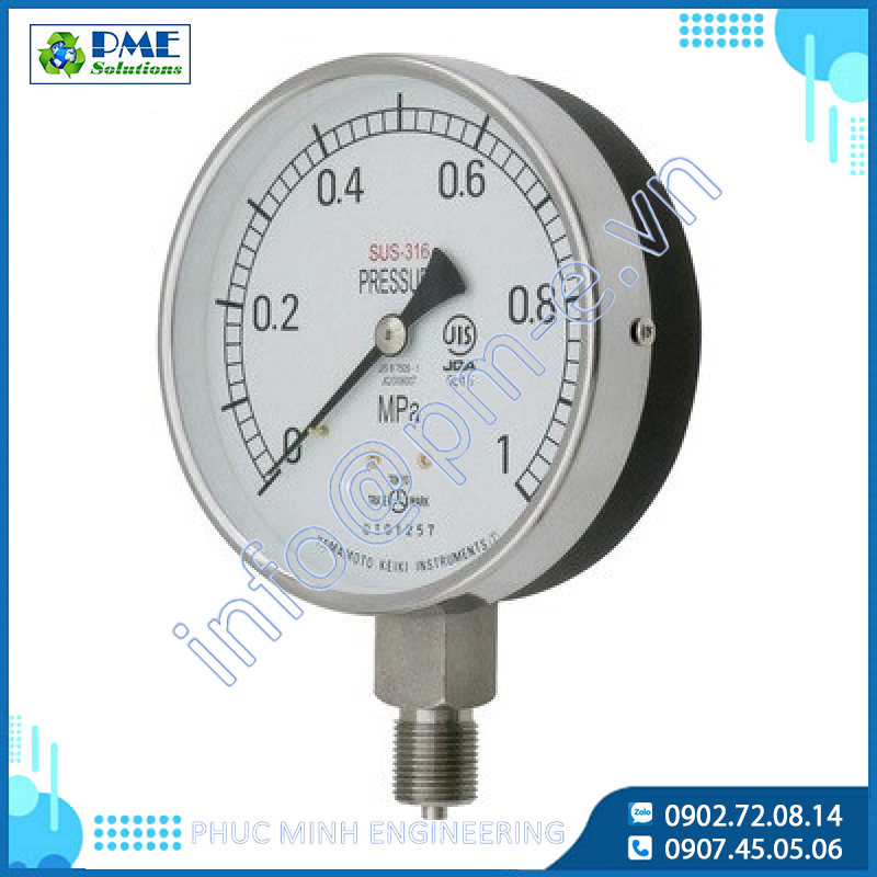 Đồng Hồ Áp Suất toàn bộ Inox