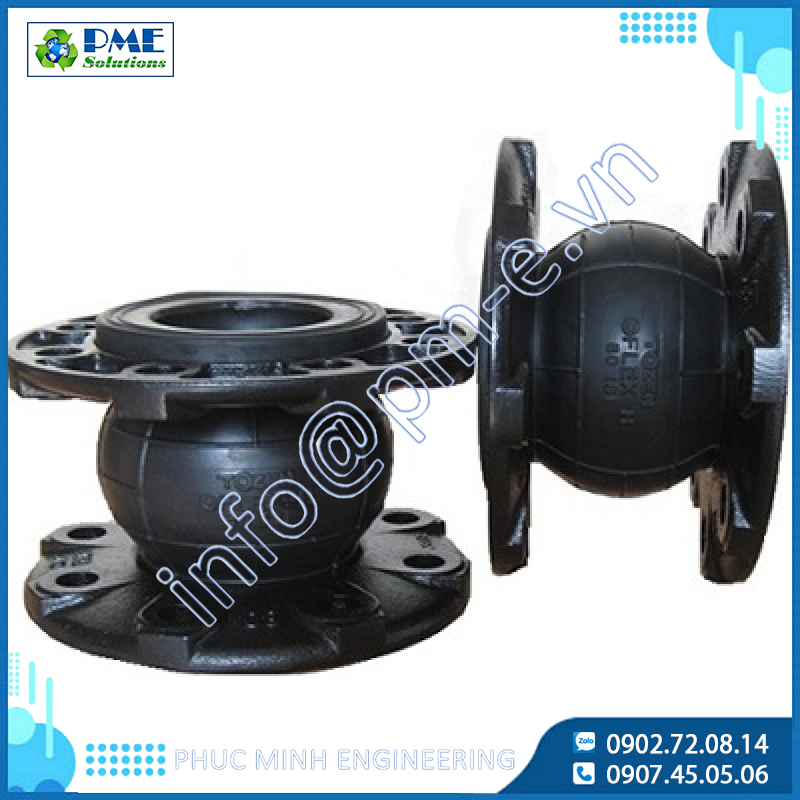 Oflex - Khớp nối cao su 1 bầu nối bích gang JIS10K