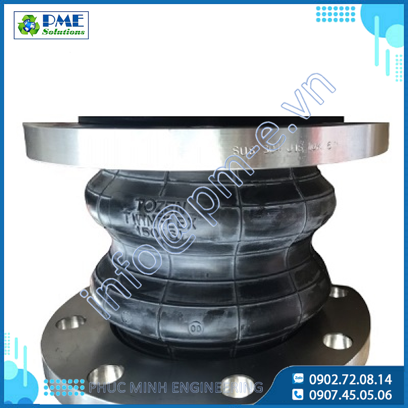 Twinflex- Khớp nối cao su 2 bầu nối bích SS400 PN16