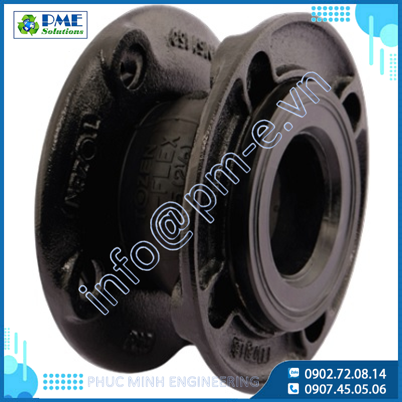 10flex - Khớp nối cao su 1 bầu nối bích gang PN16