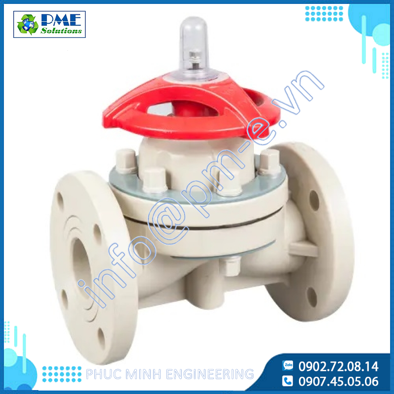 G41F-6S - BAODI PPH WEIR FLANGED DIAPHRAGM VALVE