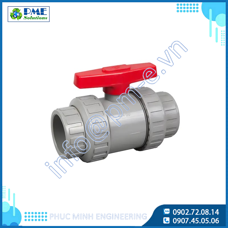 Q61F-6S - CPVC DOUBLE UNION BALL VALVE