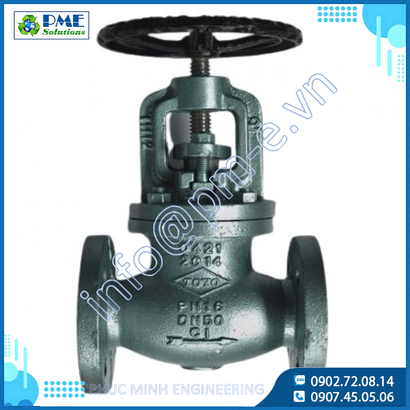 510B-Van cầu gang PN16 Toyo