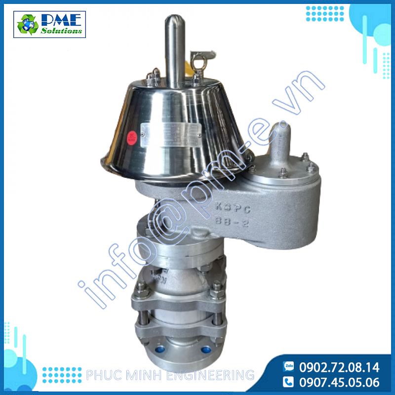 KSBBFI - Van thở kèm bình ngăn tia lửa - thân nhôm KSPC