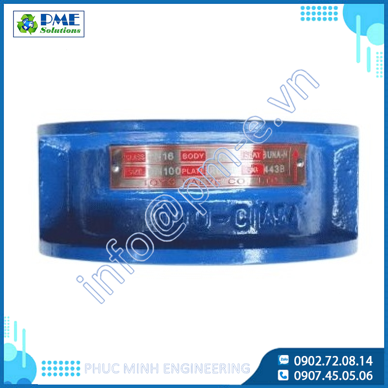443B-Van một chiều cánh bướm (Dual Plate) Toyo nối wafer PN16