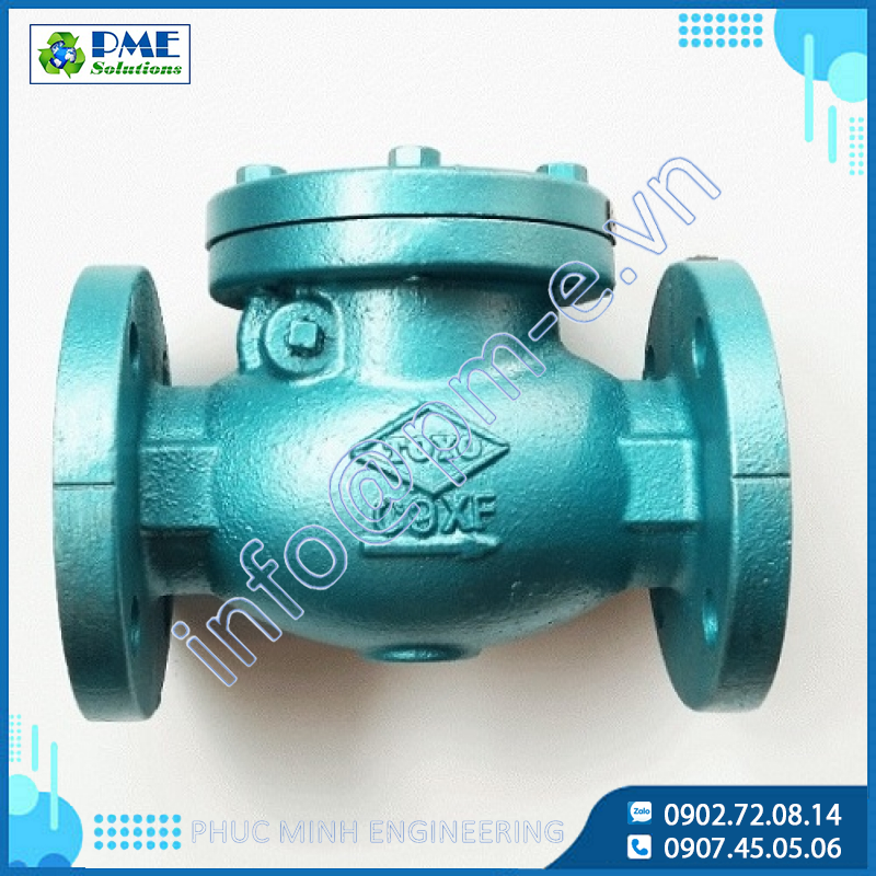 430AF-Van một chiều lá lật Toyo nối bích JIS10K