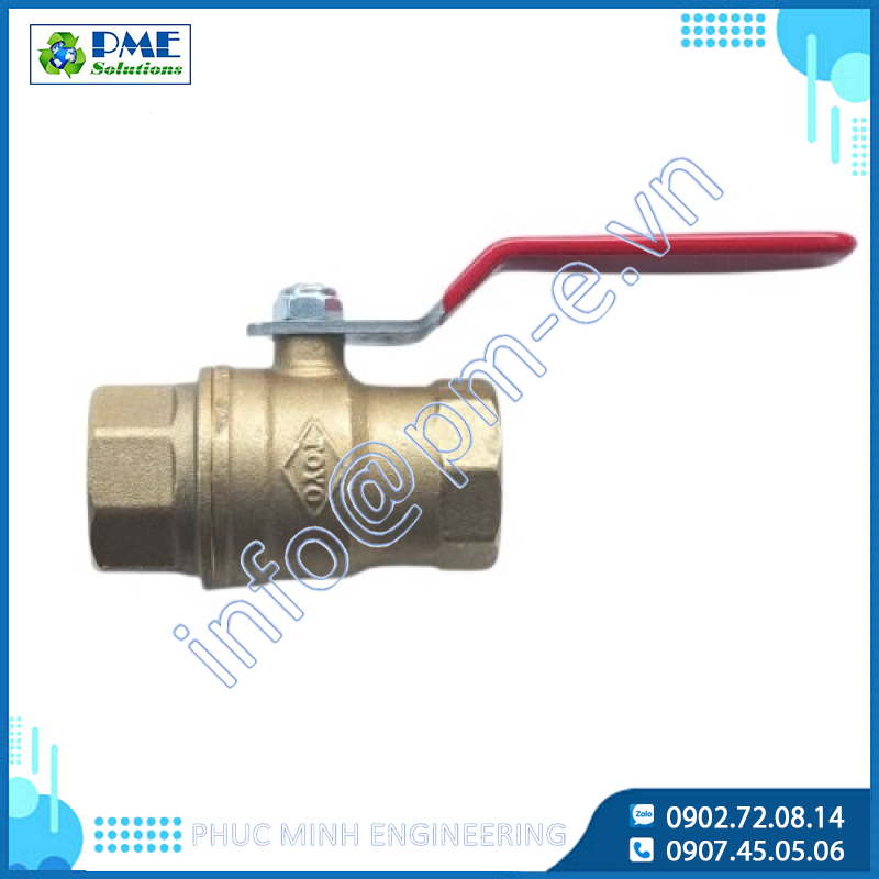 5026-Van bi đồng thau Toyo Class 600 nối ren BSPT