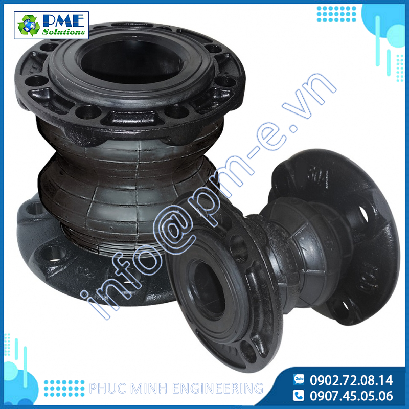 Twinflex - Khớp nối cao su cầu đôi nối bích gang JIS10K Tozen