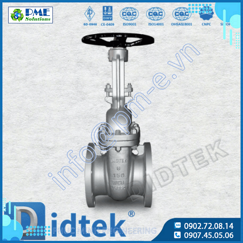 Van cổng thép đúc Didtek