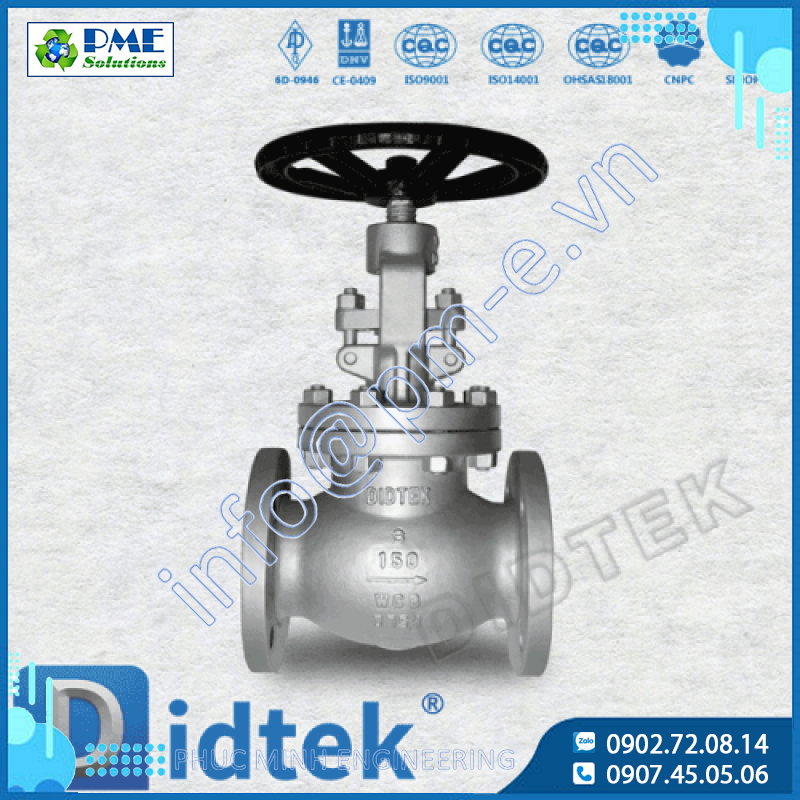 Didtek Cast Steel Globe Valves