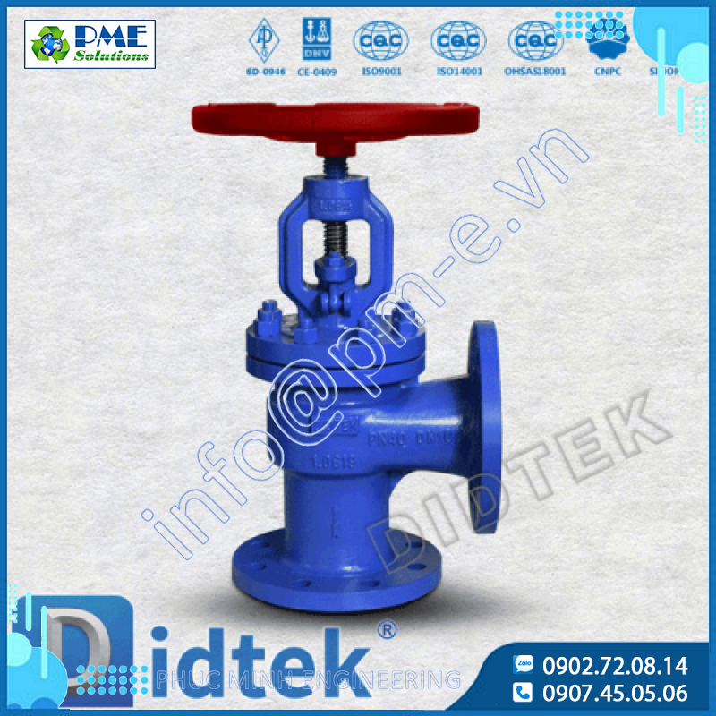 Van một chiều góc chuẩn DIN Didtek