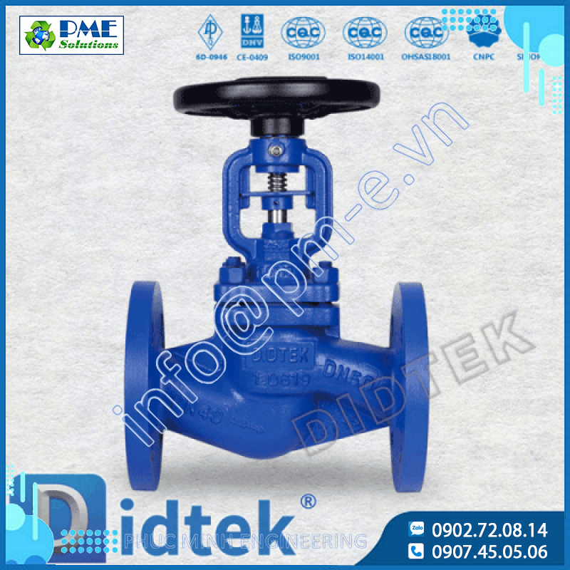 Didtek DIN Bellow Globe Valves