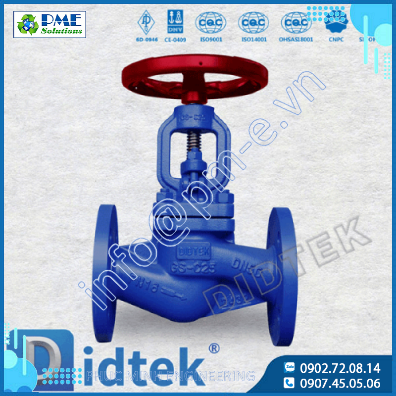 Van một chiều dạng cầu chuẩn DIN Didtek