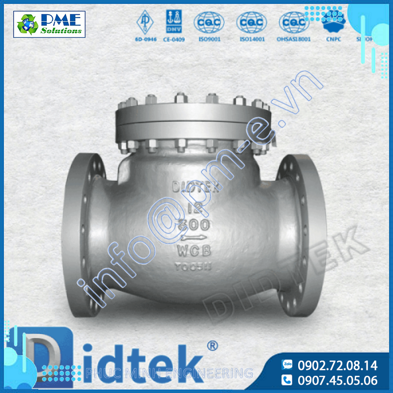 Van một chiều lá lật chuẩn DIN Didtek