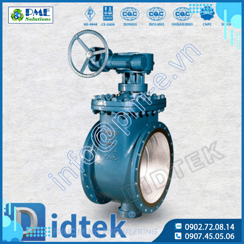 Didtek DIN Triple Offset Top Entry Butterfly Valves