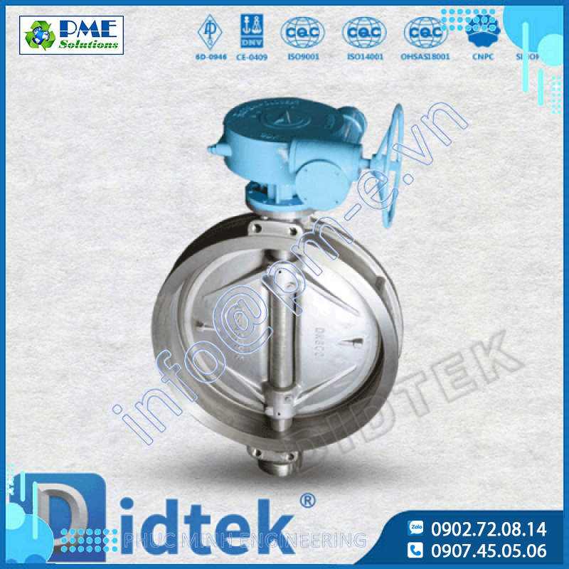 Didtek DIN Triple Offset Wafer Butterfly Valves