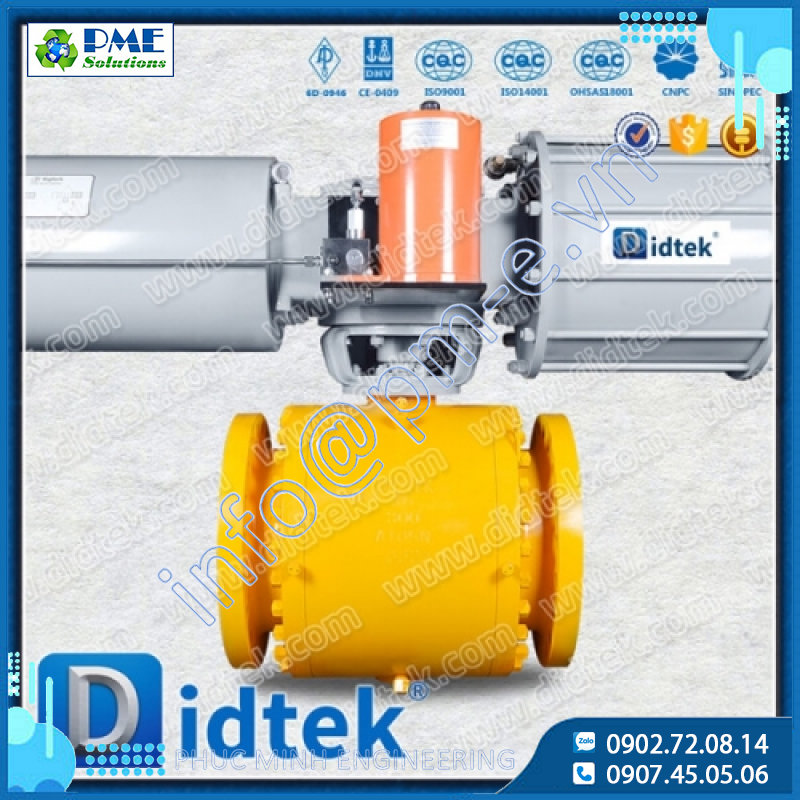 Van bi khí nén dạng Trunnion hiệu Didtek