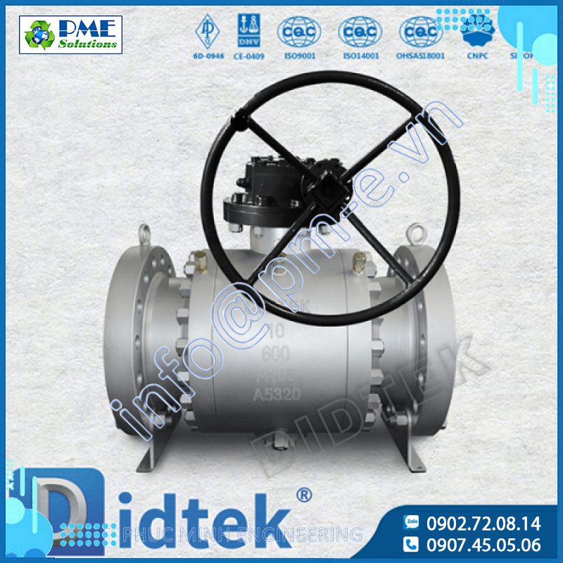 Van bi thép rèn dạng trunnion hiệu Didtek