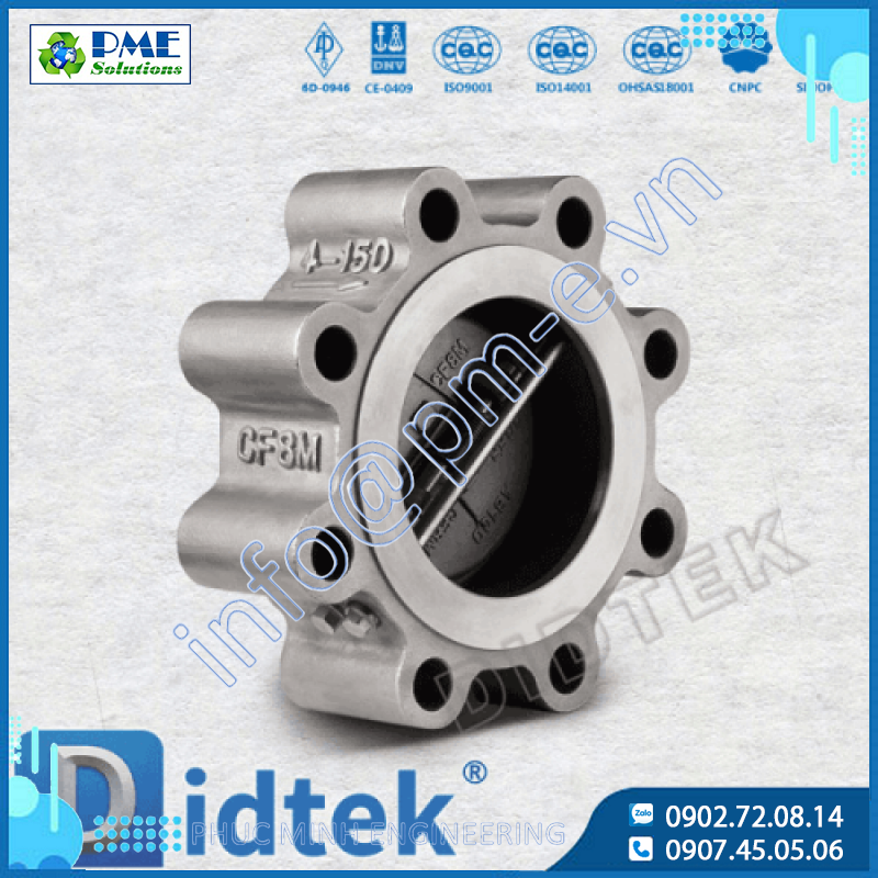 Van một chiều cánh bướm dạng Lug hiệu Didtek