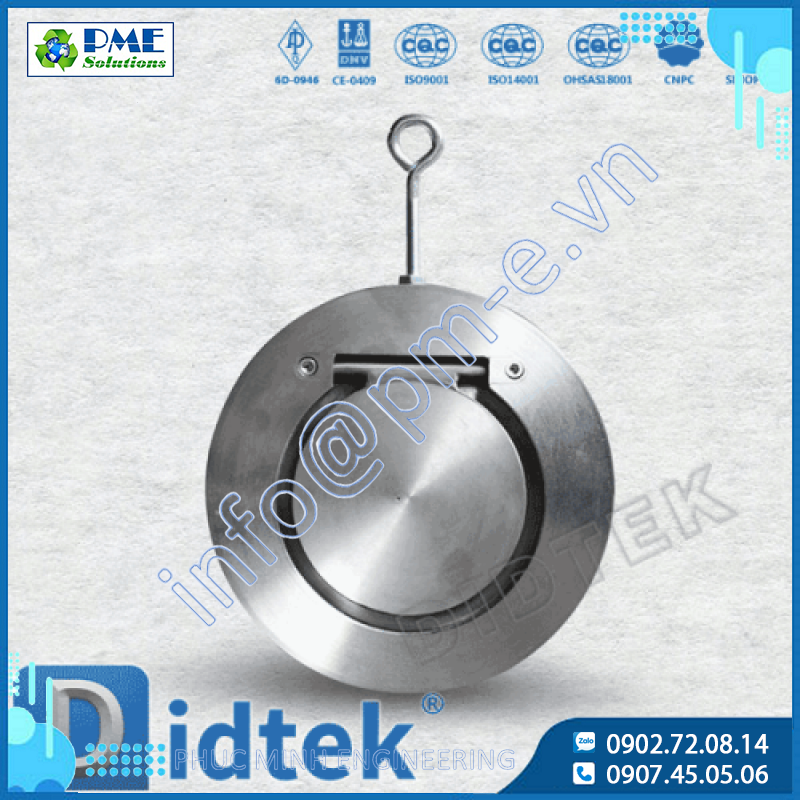 Van một chiều dạng 1 lá đơn kết nối wafer hiệu Didtek