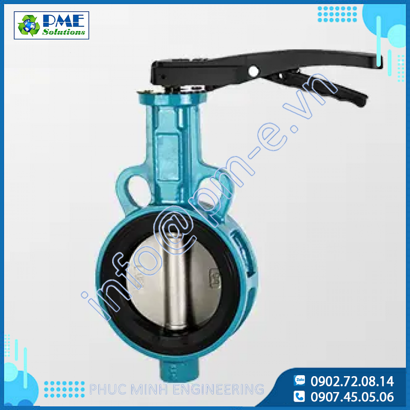 Wafer type resilient seated butterfly valve 112W