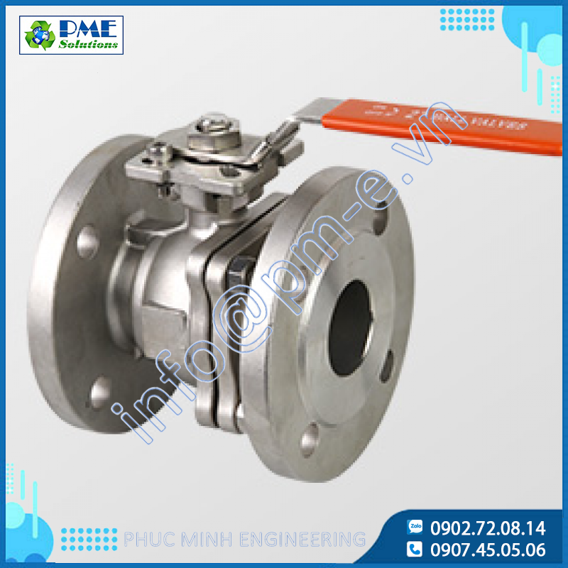 2PC Stainless Steel High Platform Flange Ball Valve 7412-FF Jaki