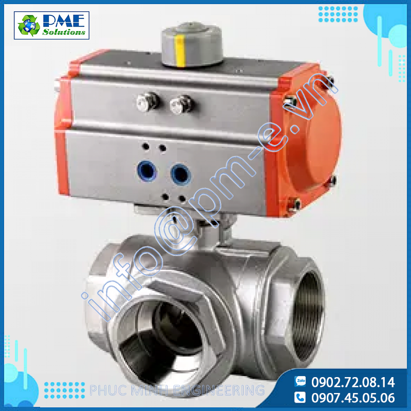 Stainless Steel 3Way Ball Valve 7313-TTT Jaki