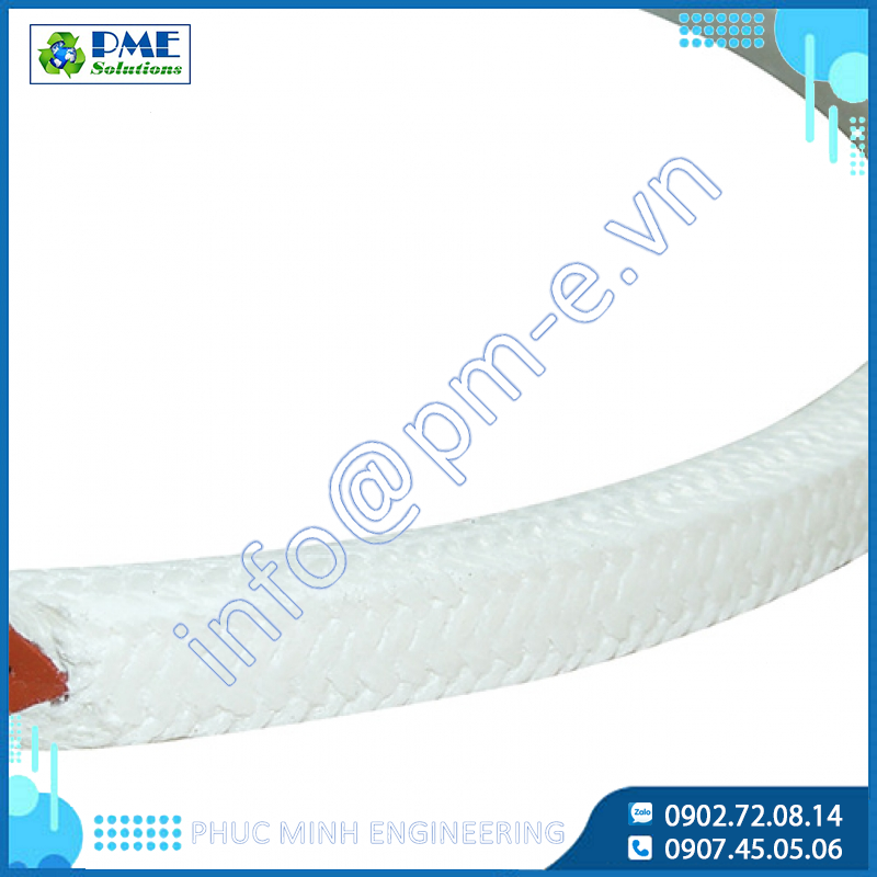 Wj 4160/Wj 4160S - Bện từ acrylic với PTFE tẩm / Bện từ acrylic với PTFE tẩm lõi silicon - WOOJU GASPACK - Hàn Quốc