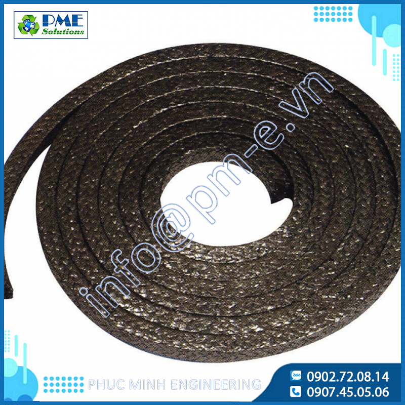 Wj 8800/Wj 8800-I - Tết chèn than chì Graphite tinh khiết/ Tết chèn Graphite tinh khiết được gia cường thêm bằng sợi thép carbon - WOOJU GASPACK - Hàn Quốc