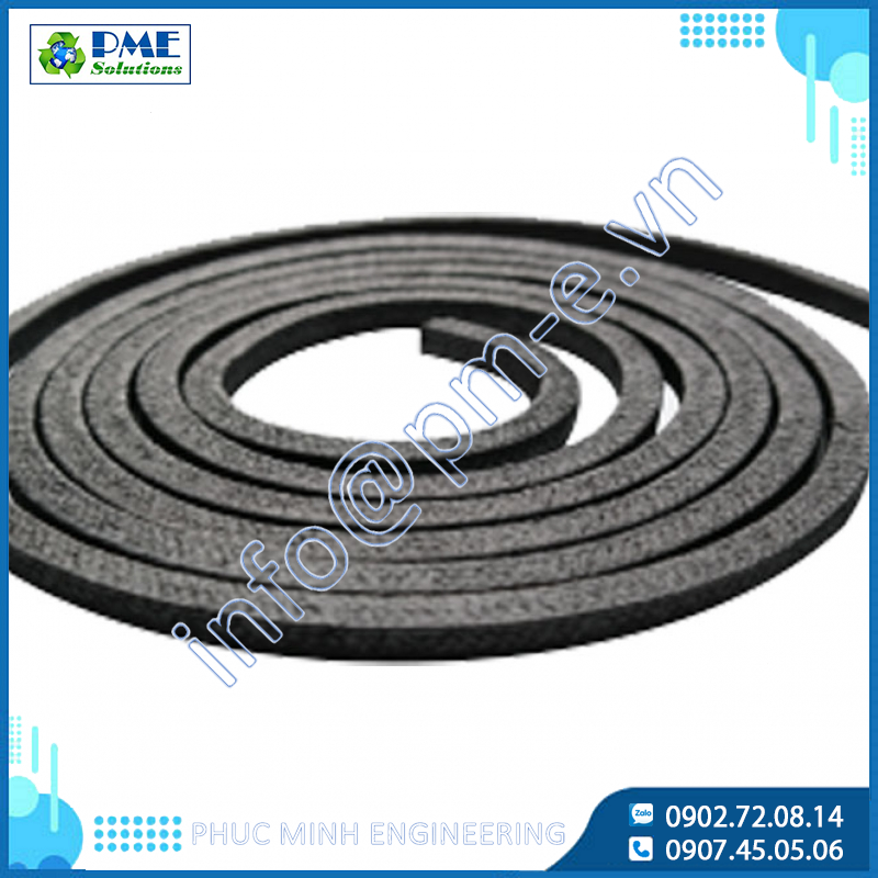 Wj 8805 - Tết chèn than chì graphite được gia cường bằng sợi thủy tinh - WOOJU GASPACK - Hàn Quốc