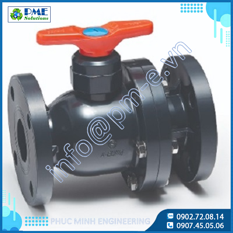 Van bi mặt bích PVC sạch Asung