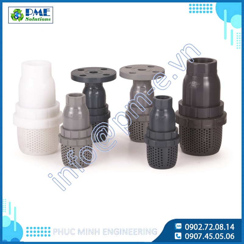 FOOT VALVE – Van chân PVC, CPVC, PP, PVDF chống dòng ngược cho hệ thống thẳng