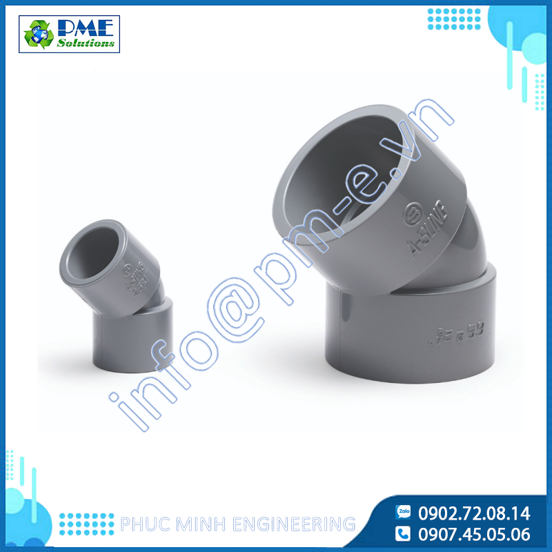CPVC Elbow 45˚ Asung Hàn Quốc – Phụ kiện ống CPVC chất lượng cao