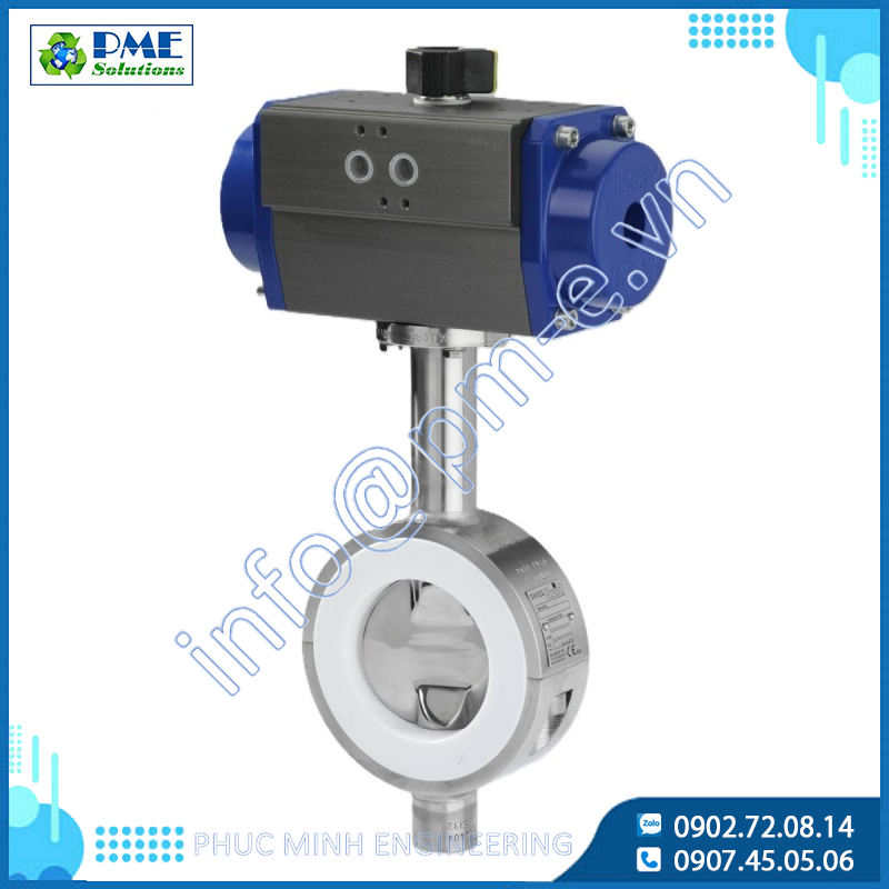 Swissfluid PFA Lined Stainless Steel Butterfly Valve | Corrosion Resistant Solution