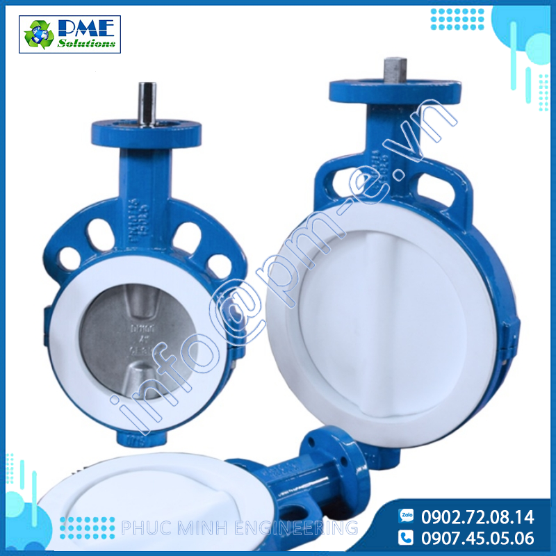 Value PFA/PTFE Lined Butterfly Valve | Genuine Taiwan Product, Corrosion Resistant