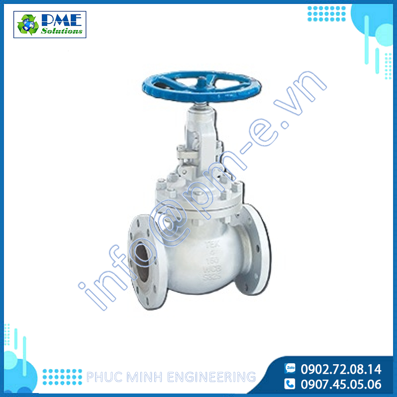 TEK VALVE Cast Steel Globe Valve BS1873 | High Pressure Flow Control Valve