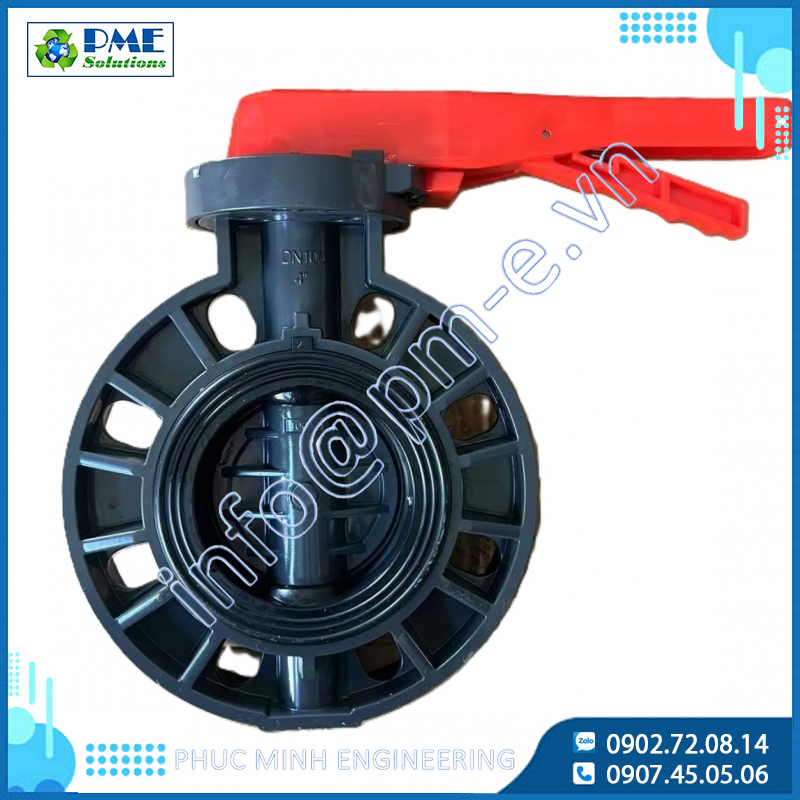 VINVAL Plastic Butterfly Valve Lever Type | UPVC Wafer Valve Supplier