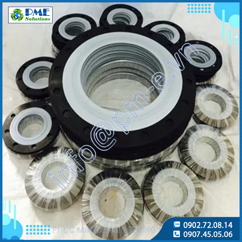 PTFE EPDM Composite Gasket Sunpass | Gioăng Mặt Bích Chịu Hóa Chất Và Nhiệt Độ Cao