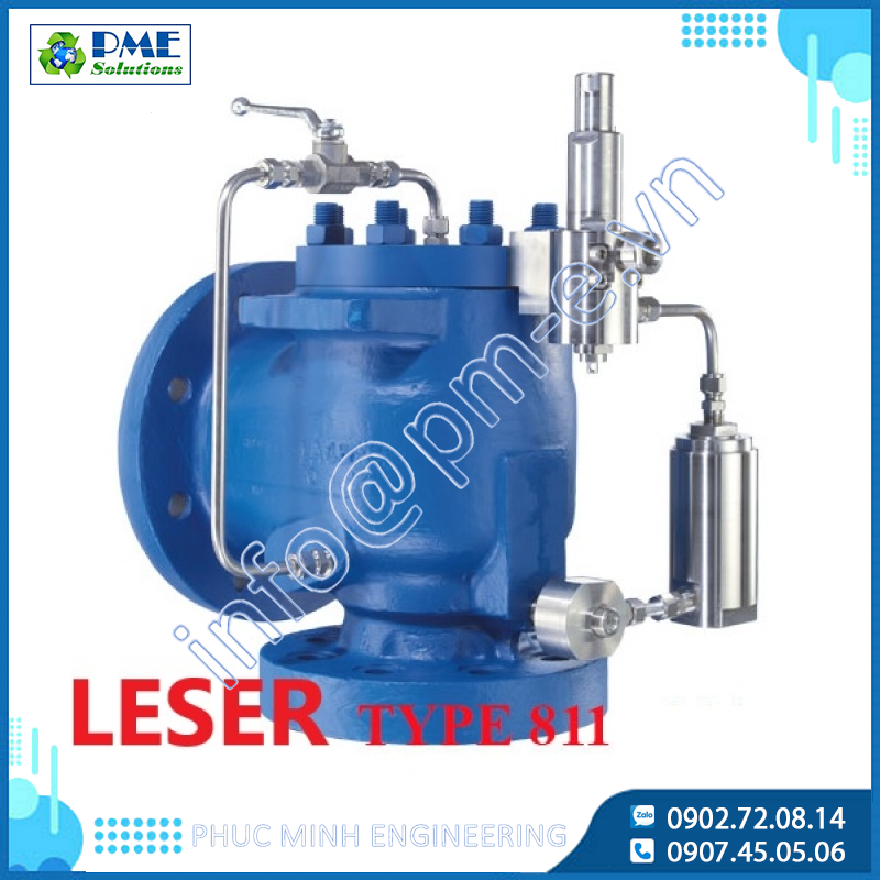 LESER Type 811, 821 Pilot Operated Safety Valves | Phuc Minh PME